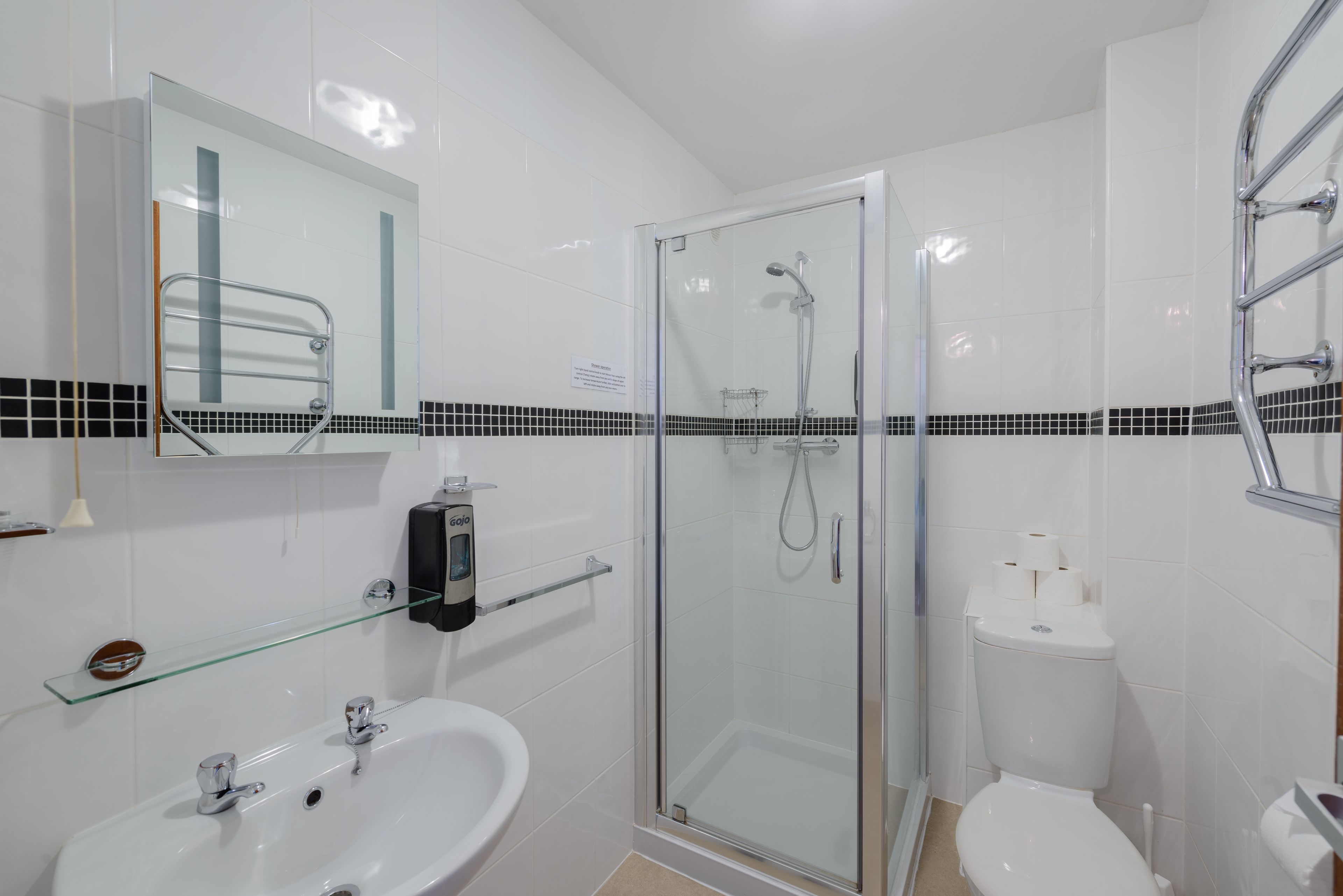 double room | bathroom | combined shower/bathtub, hair dryer, towels