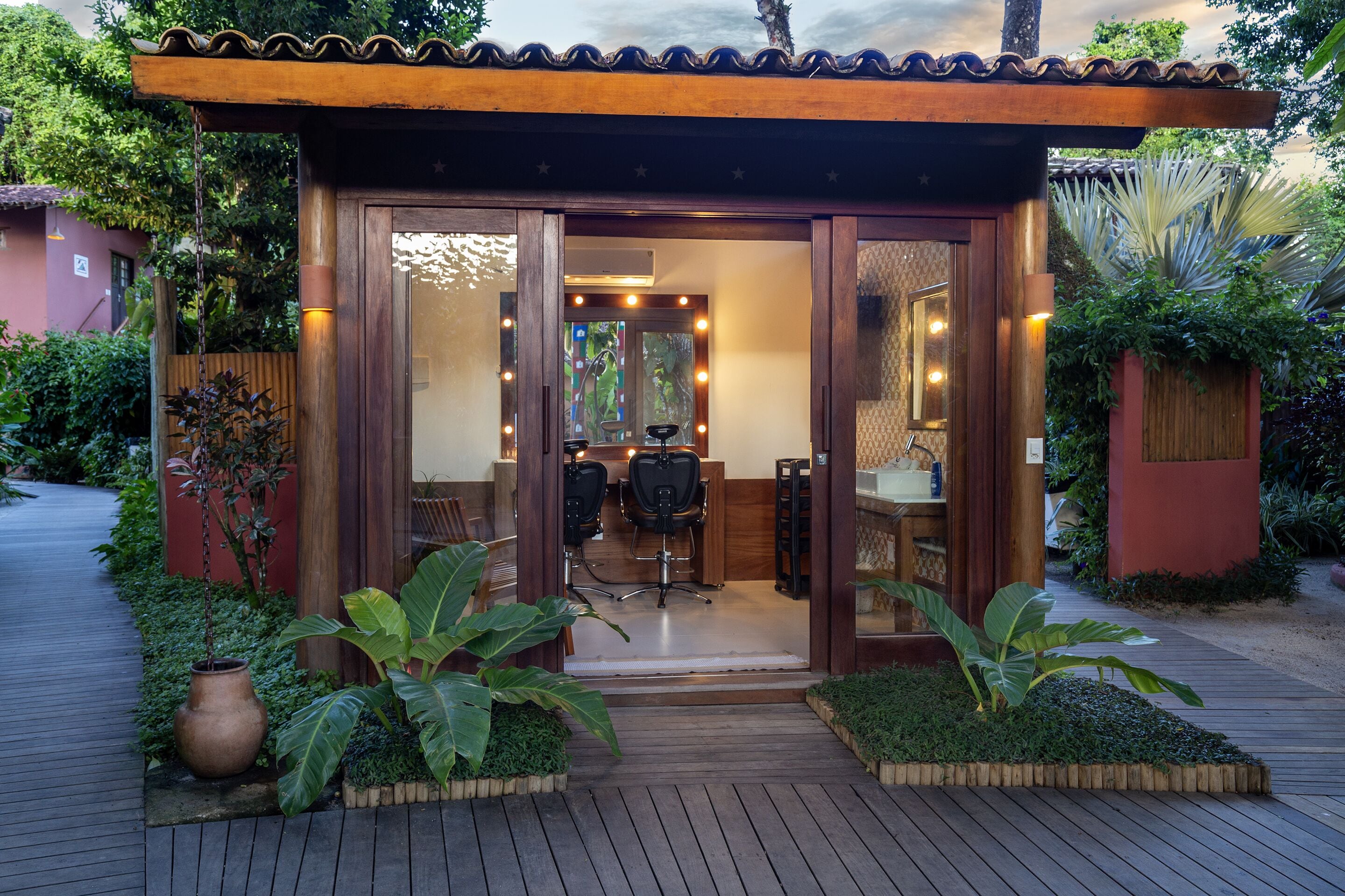 Hot tub, steam room, body treatments, aromatherapy, hot stone massages