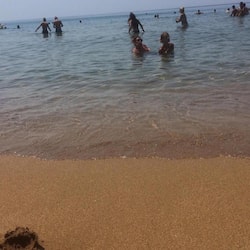 En la playa