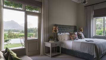 Suite Exclusive, 1 très grand lit, vue montagne | Draps en coton égyptien, literie de qualité supérieure