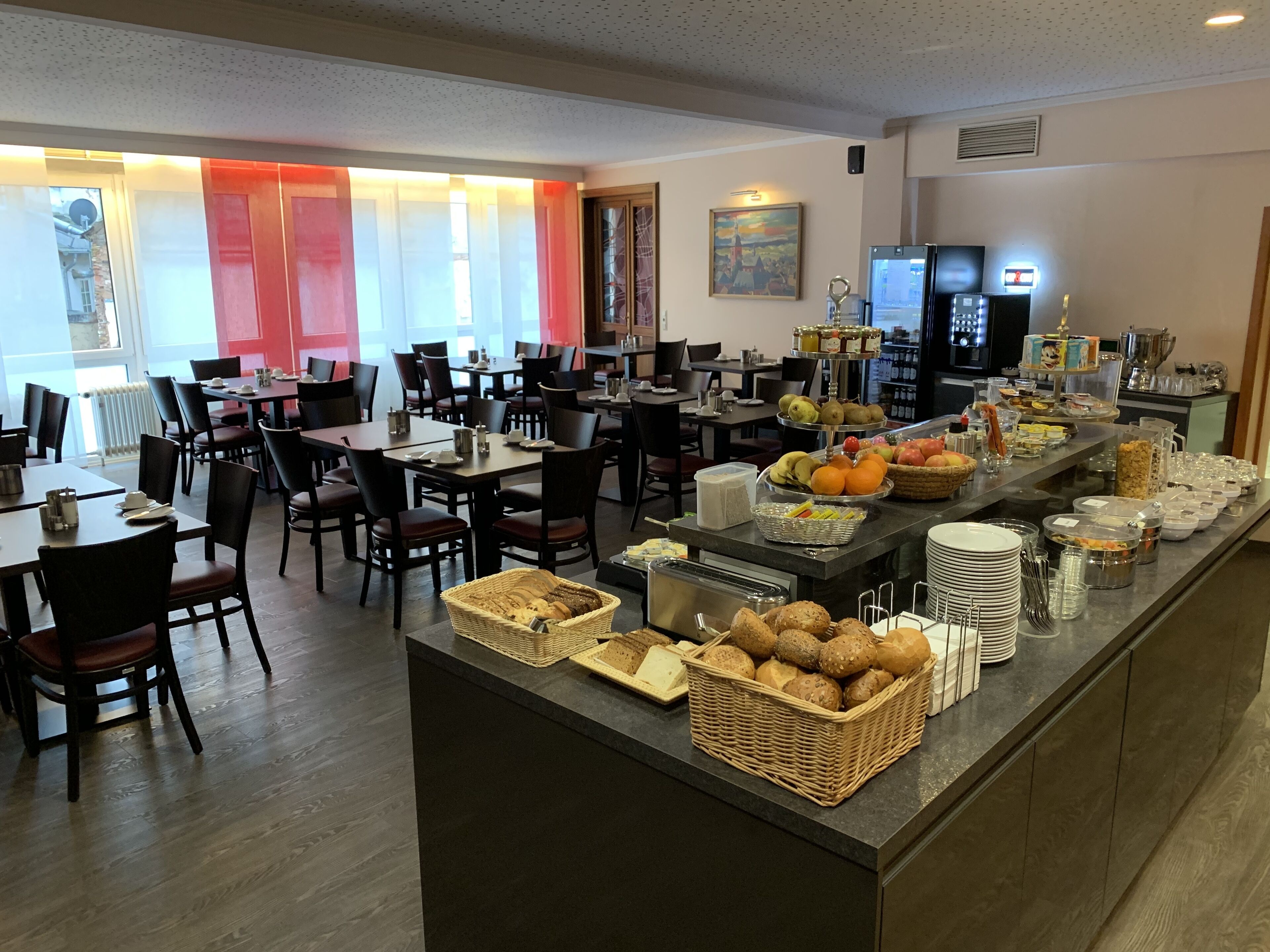 daily buffet breakfast (eur 7 per person)