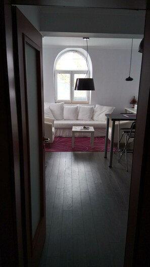 ซิตี้อพาร์ทเมนท์, เตียงควีนไซส์ 1 เตียง และโซฟาเบด | บริเวณนั่งเล�่น