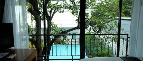 Superior Double Room, Pool View | Balcony view