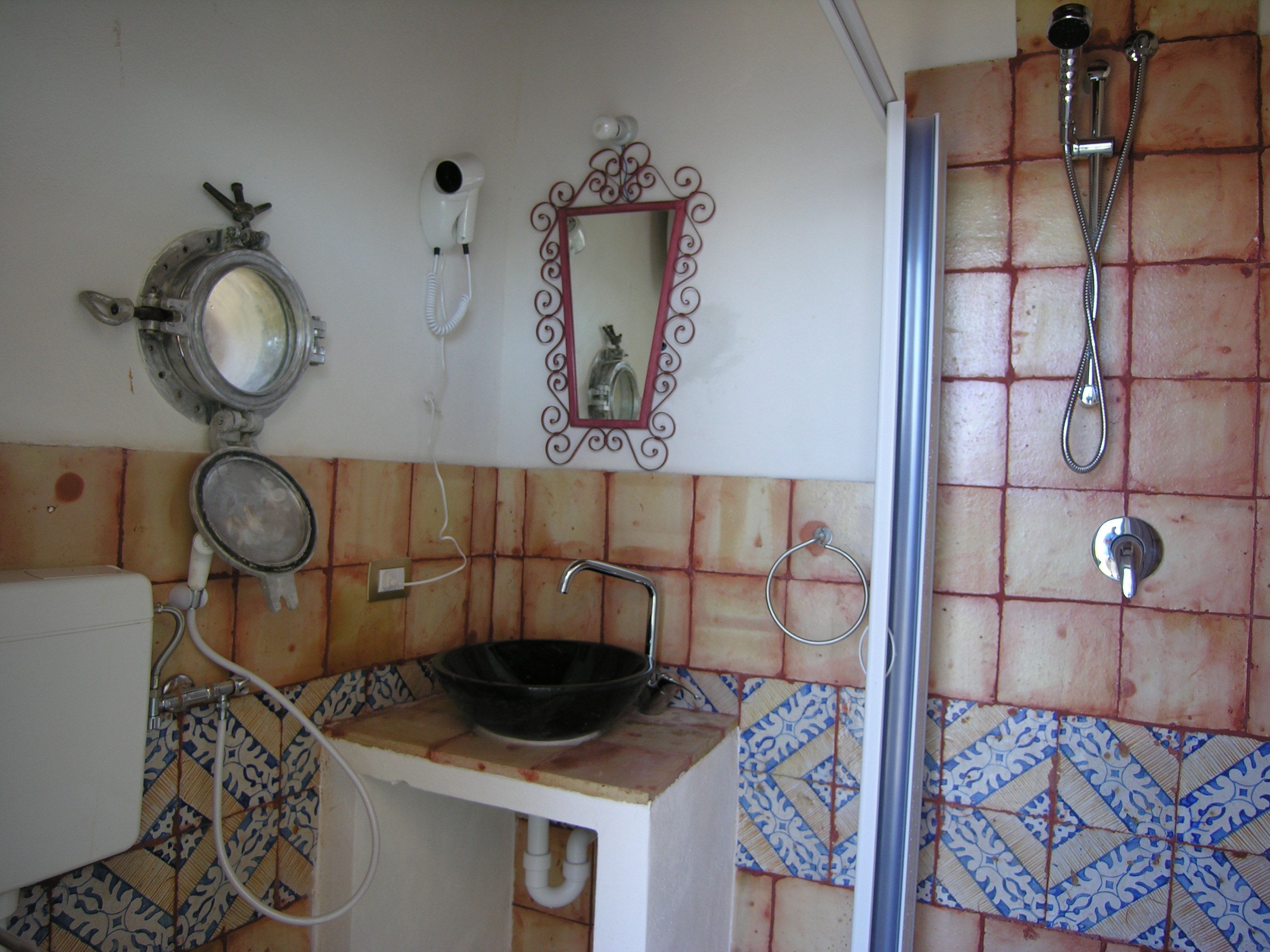 Villa, 1 Bedroom (external bathroom) | Bathroom | Shower, rainfall showerhead, hair dryer, bidet