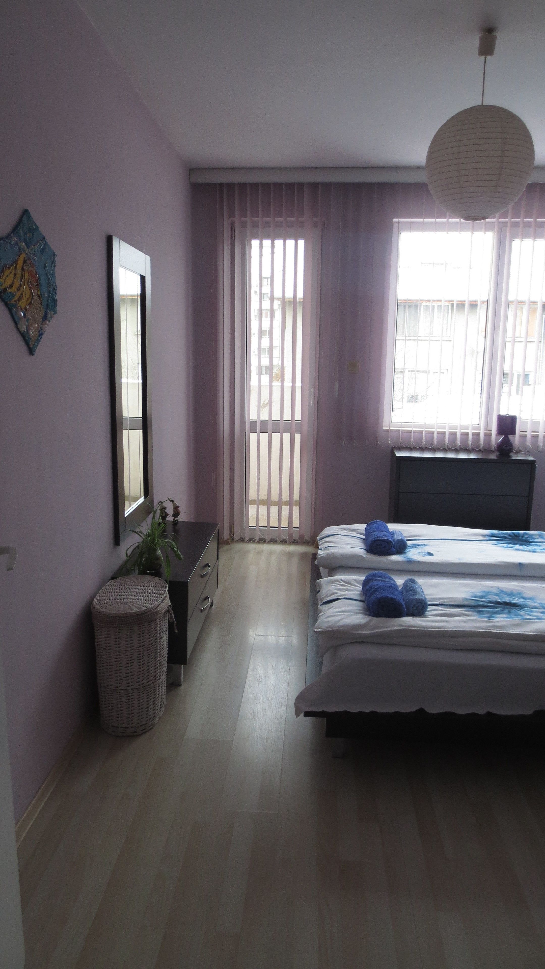 1 Schlafzimmer, schallisolierte Zimmer, Bügeleisen/Bügelbrett