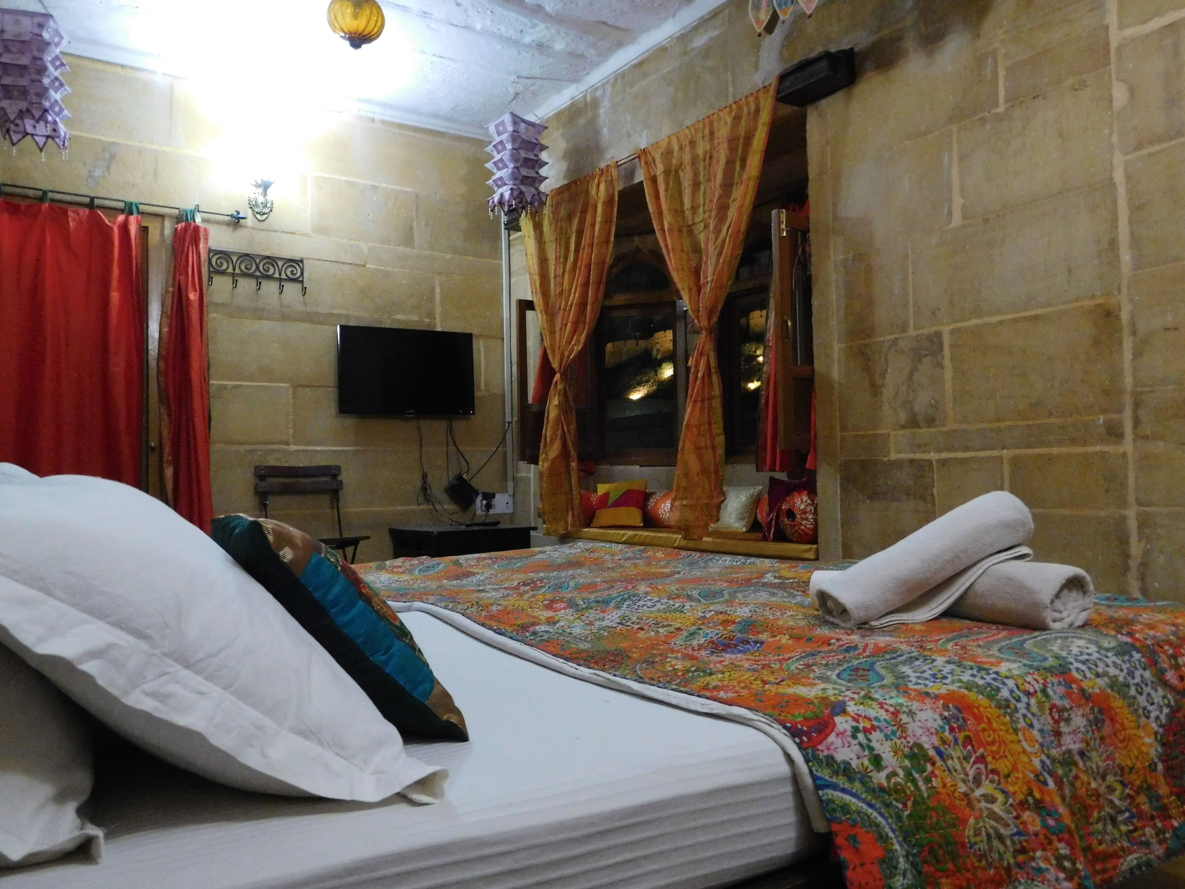 deluxe fort view room ac | in-room safe, blackout curtains, free wifi, bed sheets