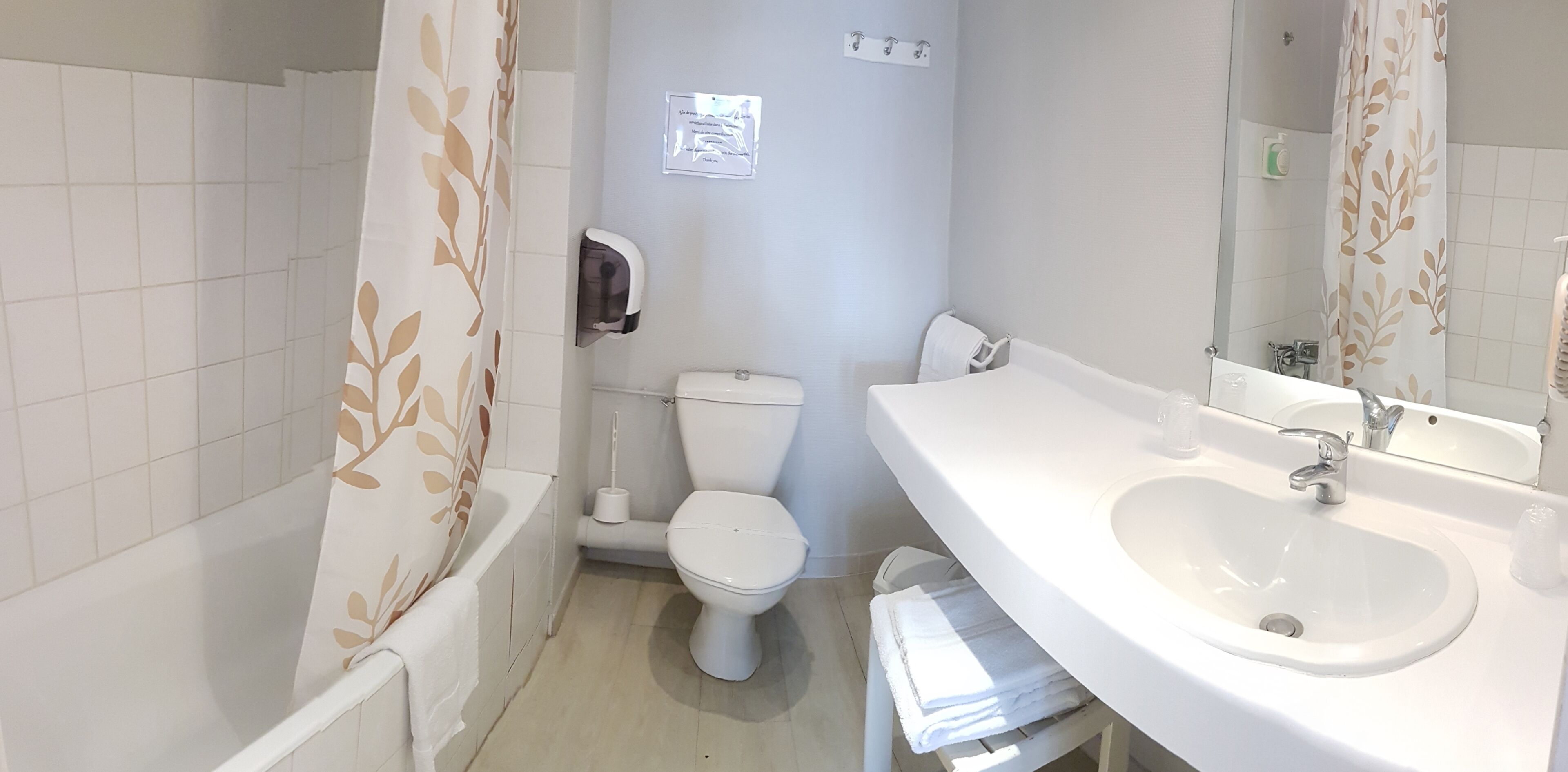 family room | bathroom | shower, hair dryer, towels