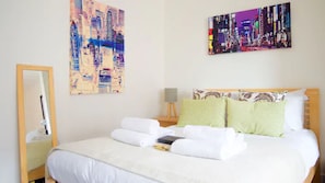 1 bedroom, premium bedding, iron/ironing board, free WiFi