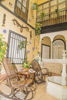 Dreibettzimmer, Mehrere Betten, eigenes Bad, Erdgeschoss | Ausblick vom Zimmer