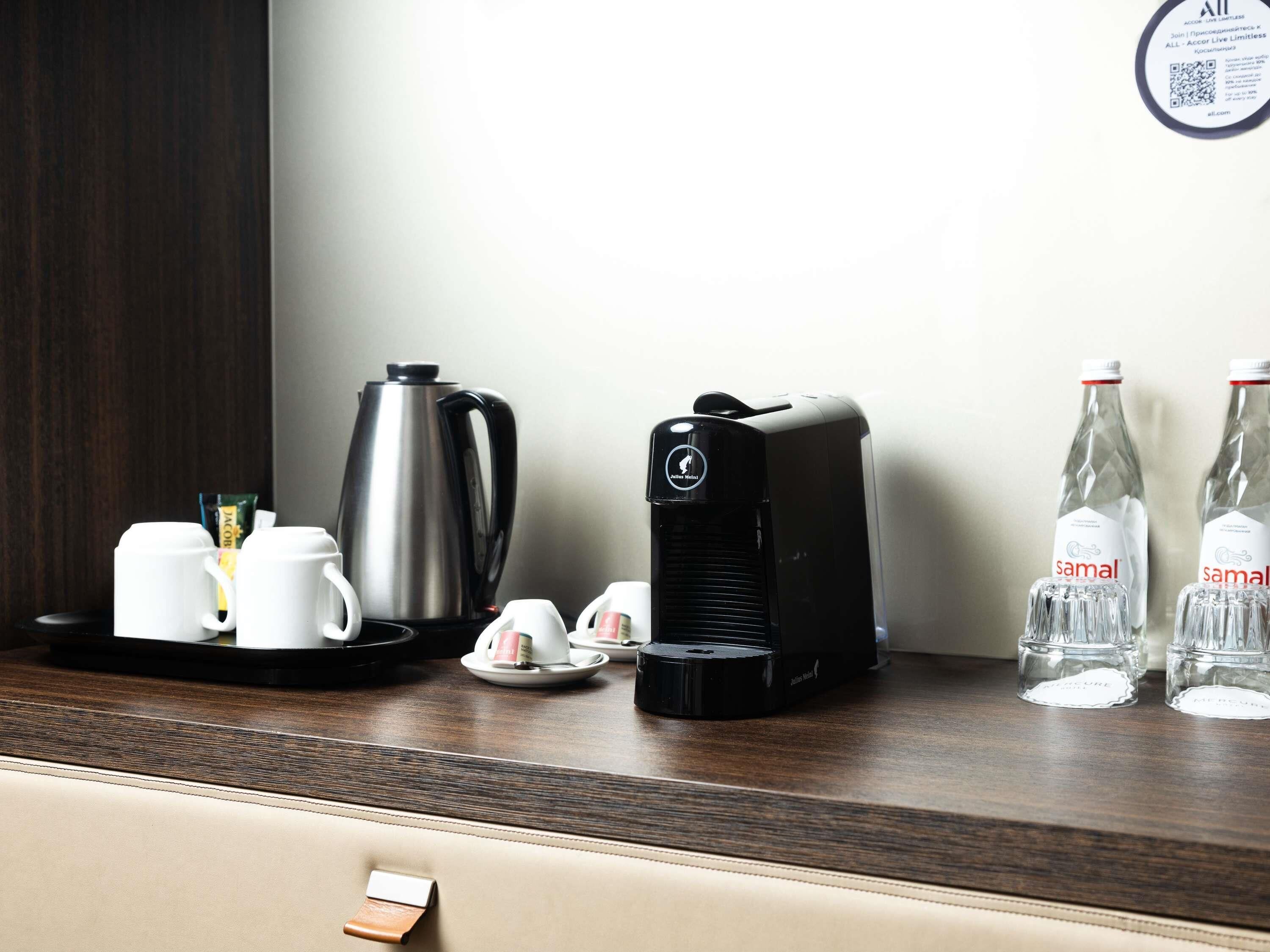 Sängtillbehör av högsta kvalitet och minibar med vissa gratis produkter