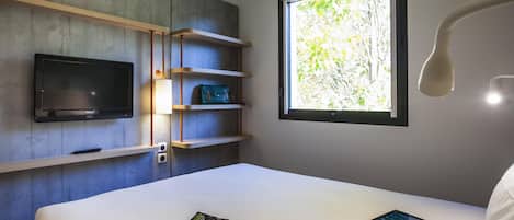 Premium bedding, individually furnished, desk, laptop workspace
