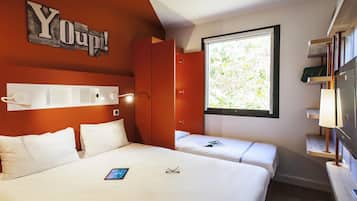 Premium bedding, individually furnished, desk, laptop workspace