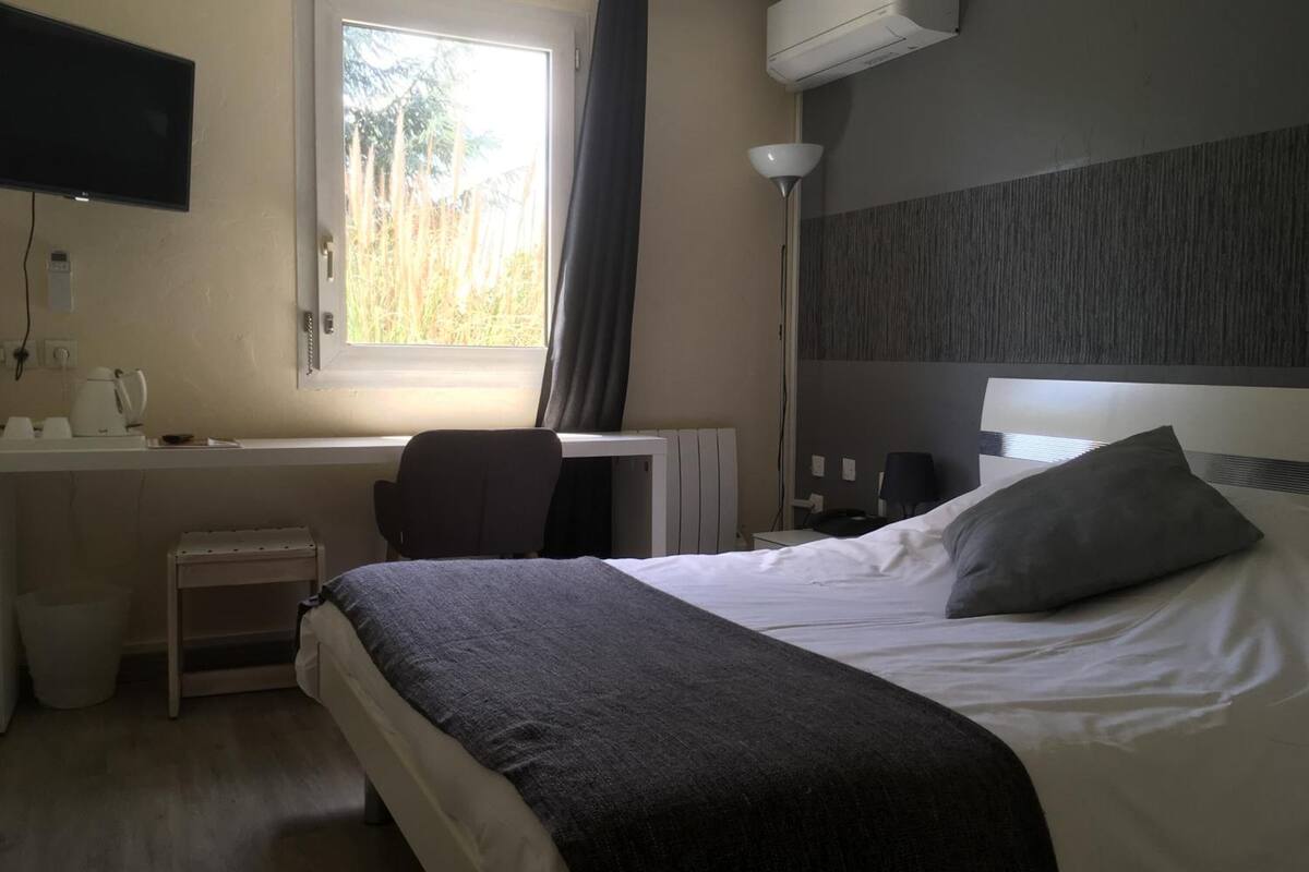 premium bedding, desk, blackout curtains, soundproofing