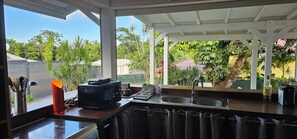 Bungalow Confort, 1 lit double et 1 canapé-lit, salle de bains privée | Cuisine privée