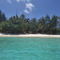 On the beach, white sand
