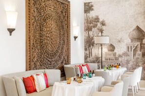 Mediterranean cuisine, pool views