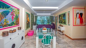 Deluxe Oceanfront Premier Two-Bedroom Suite | Living area | Flat-screen TV - Almali Rawai Beach Residence (Rawai)