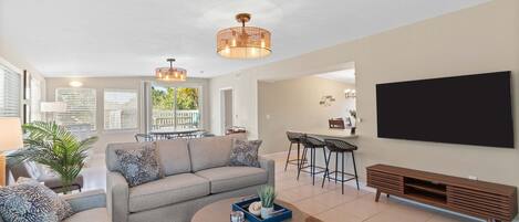 Televisor, reproductor de DVD, estèreo i oficines