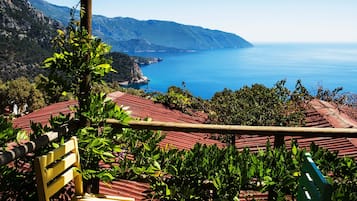 Panoramic-Bungalow, Mehrere Betten, Meerblick | Blick vom Balkon