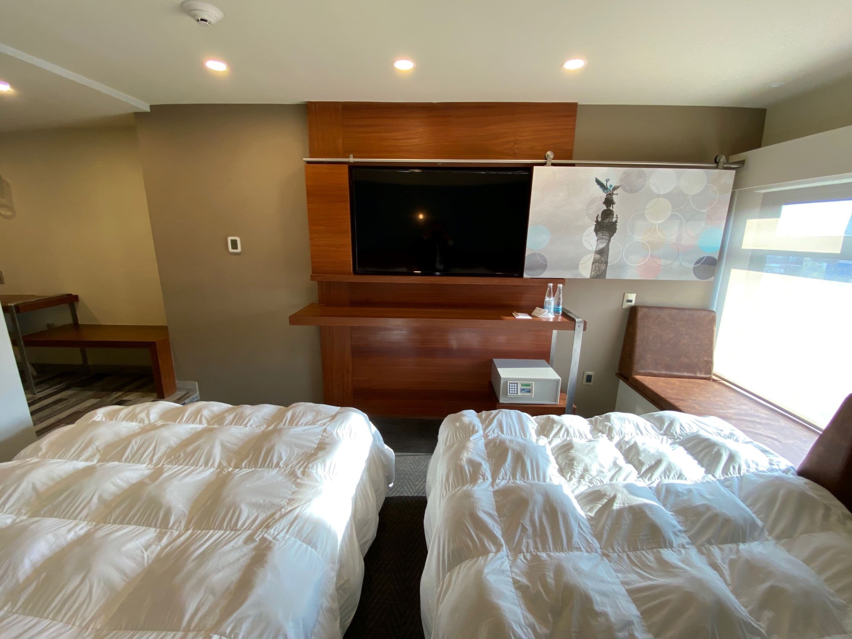 standard double room, 2 double beds | 1 bedroom, premium bedding, in-room safe, desk