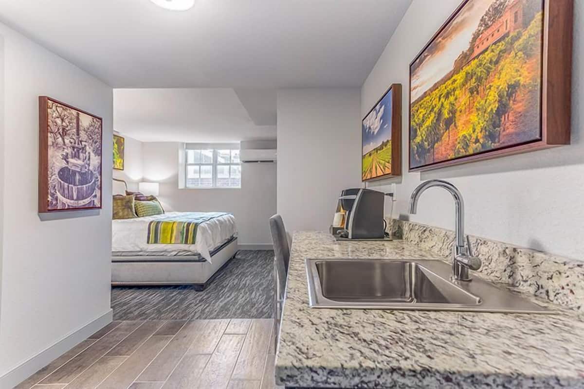 standard suite, 1 king bed | living area