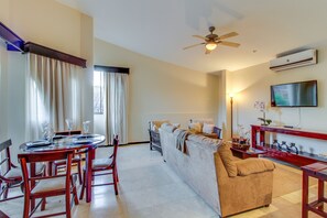 Exclusive Apartment, 2 Bedrooms, Non Smoking | Living area | Flat-screen TV - The Cove 8 at Playa Ocotal (Sardinal)
