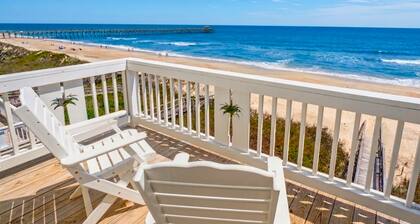 868 Villas Dr: 5 BR / 4 BA duplex North Topsail Beachissä, vuodepaikkoja 12