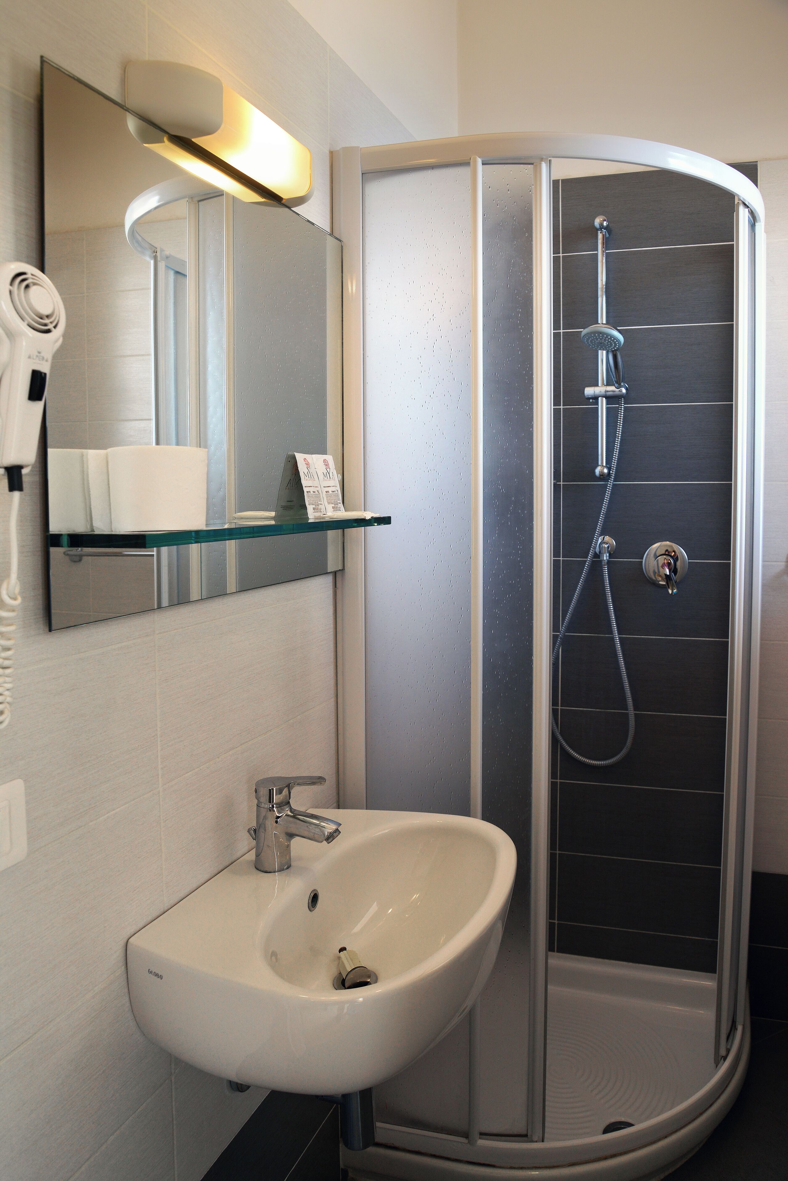 shower, free toiletries, hair dryer, bidet