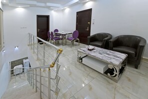 Comfort Suite, 2 Bedrooms | Living area | Flat-screen TV - Jawharat Layali (Jeddah)