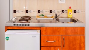 Cafetera/tetera, refrigerador, placa de cocina, tetera/pava eléctrica