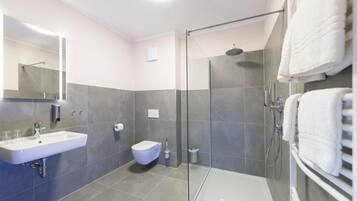 Dusche, Haartrockner, Handtücher