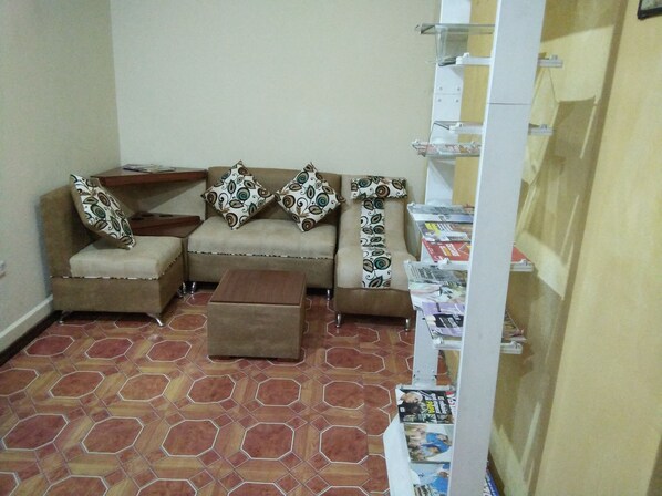 Siddeområde i lobbyen