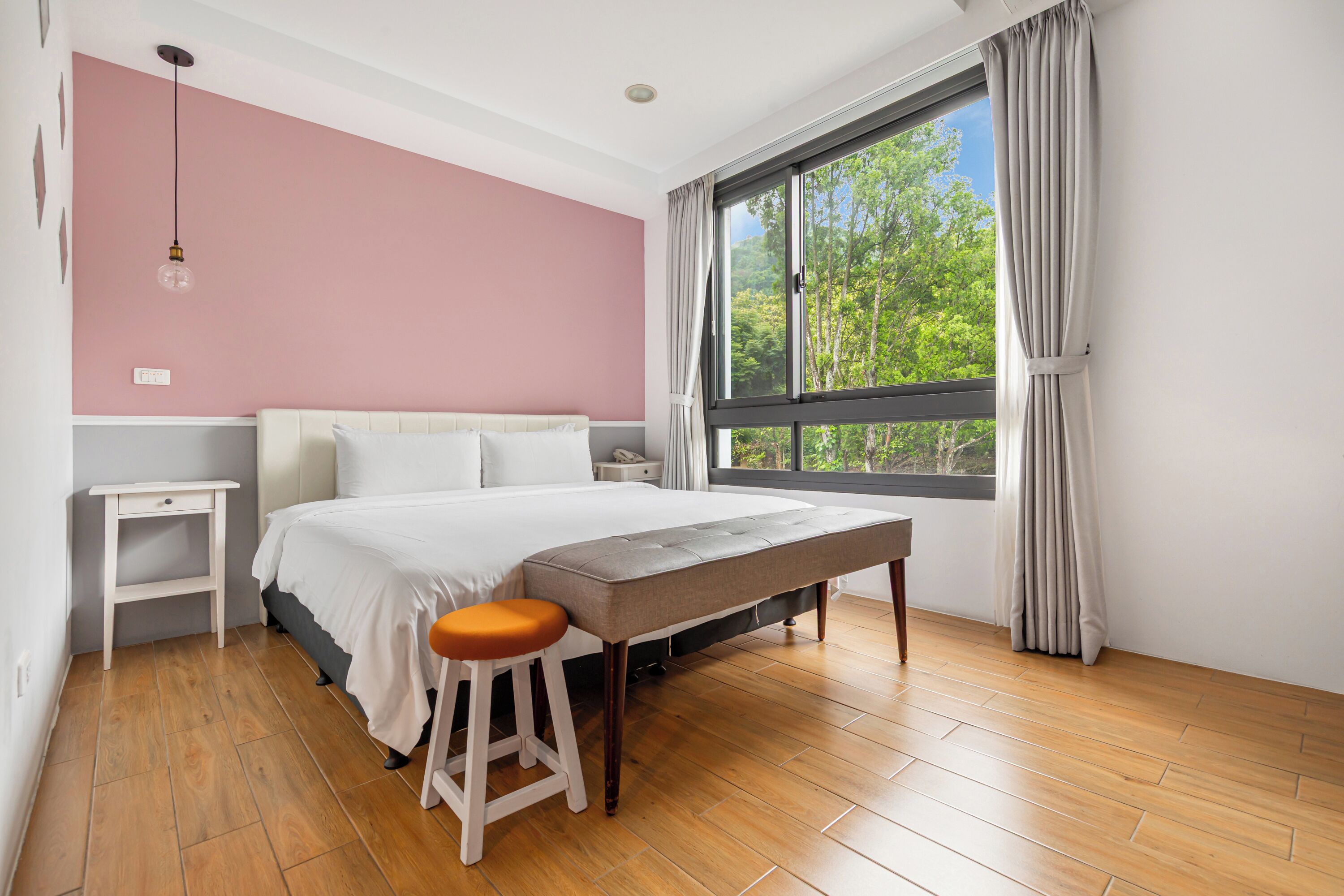 雙人房, 山景 | 遮光窗簾/窗簾、免費 Wi-Fi、床單