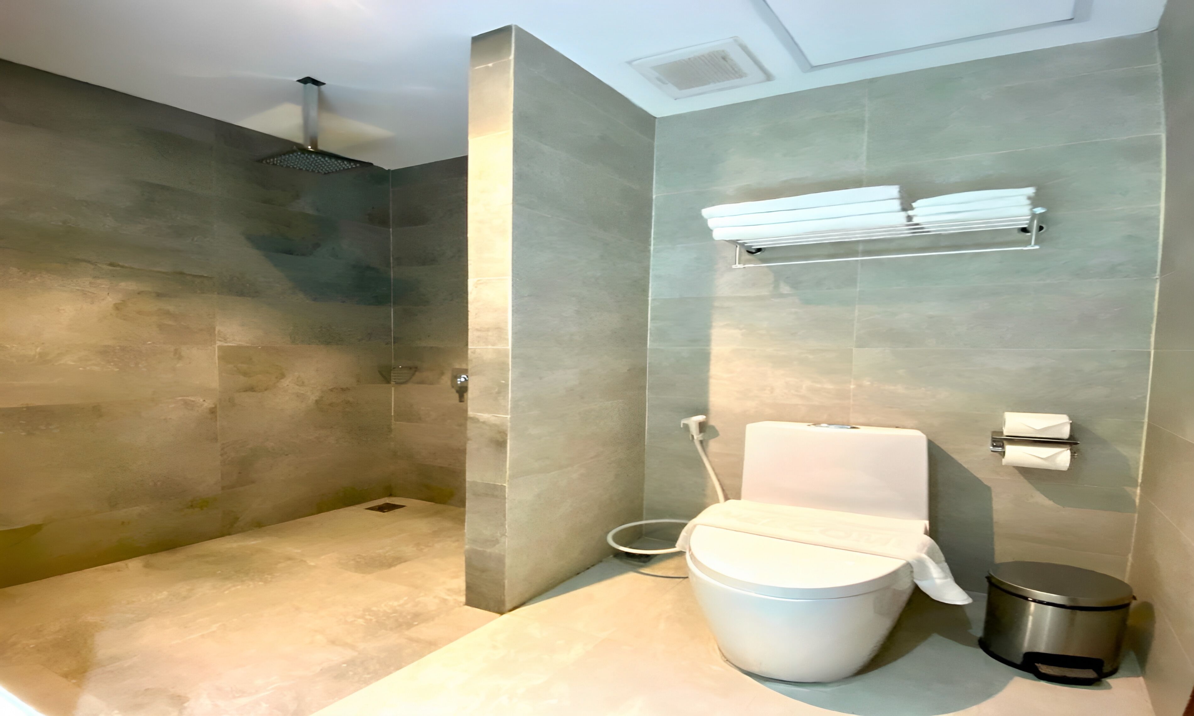 free toiletries, hair dryer, bathrobes, slippers