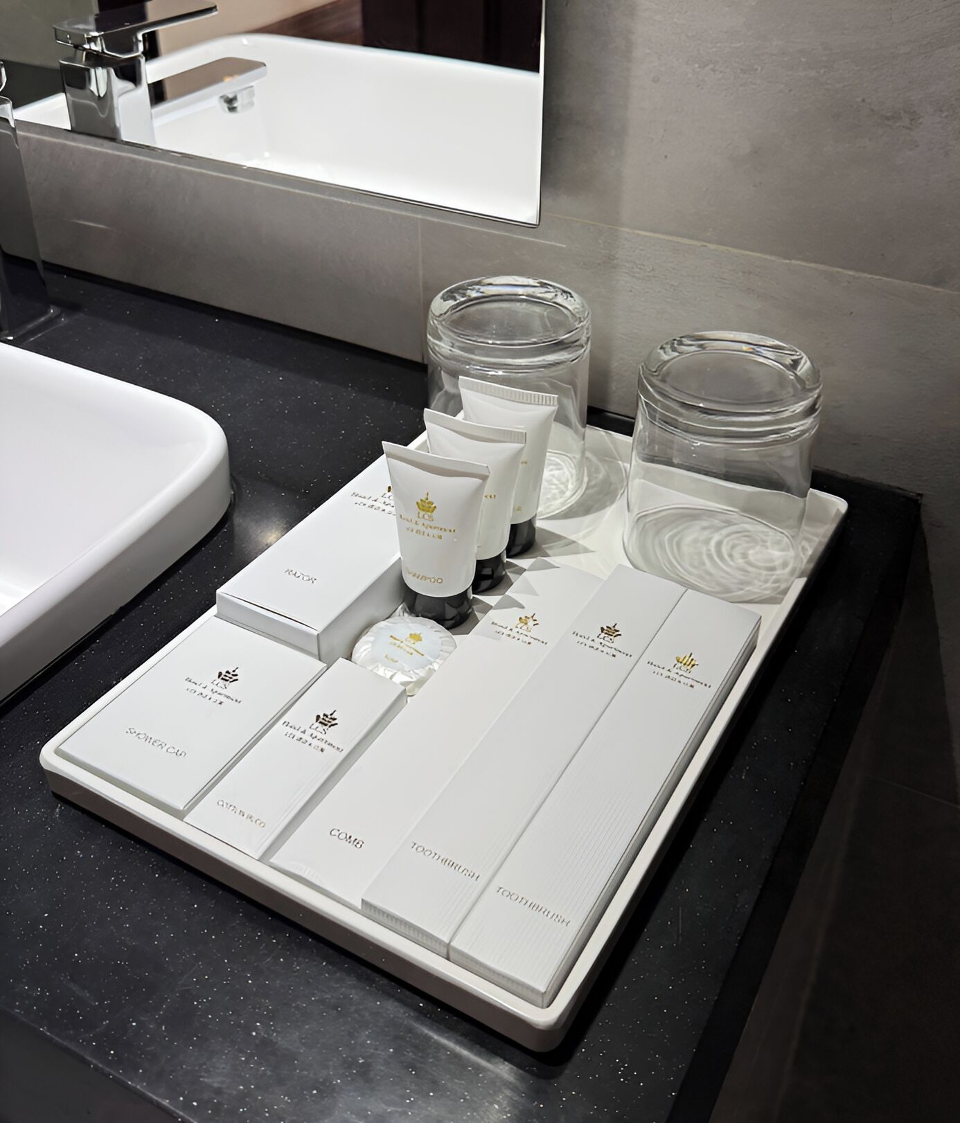 free toiletries, hair dryer, bathrobes, slippers