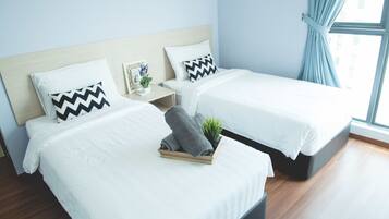 Apartemen, 3 kamar tidur | Meja kerja, setrika/meja setrika, Wi-Fi gratis, dan seprai linen