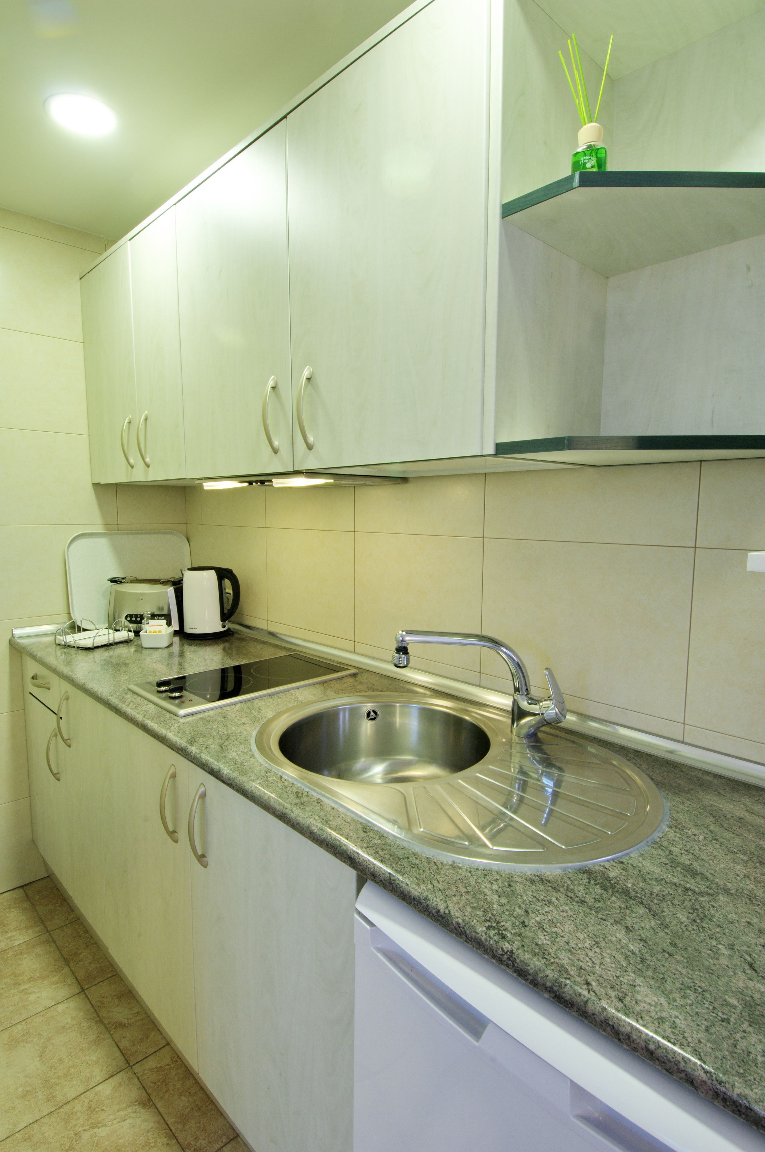 Estudio Familiar | Cocina privada | Frigorífico grande, microondas, placa de cocina y cafetera o tetera