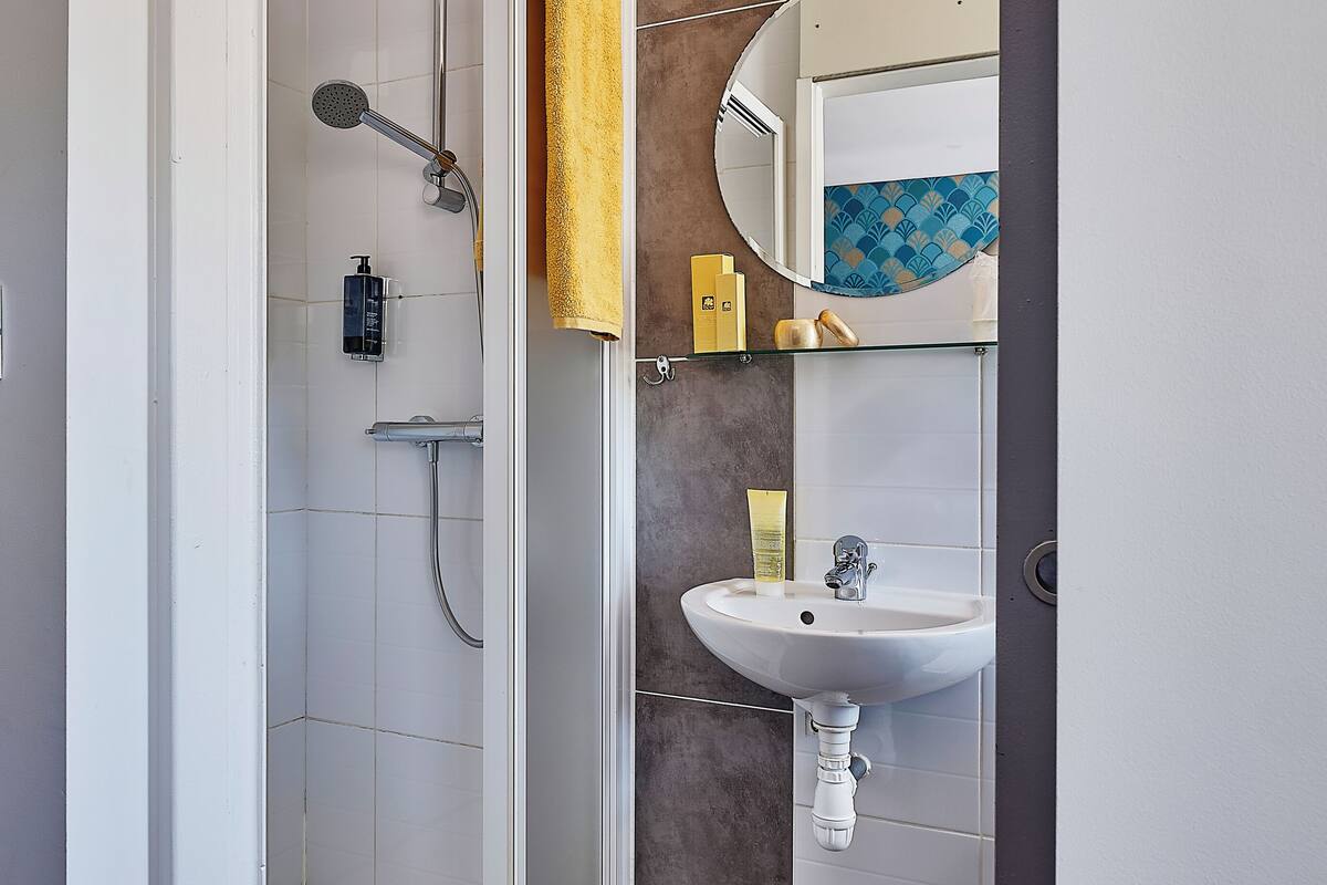 free toiletries, hair dryer, towels, soap