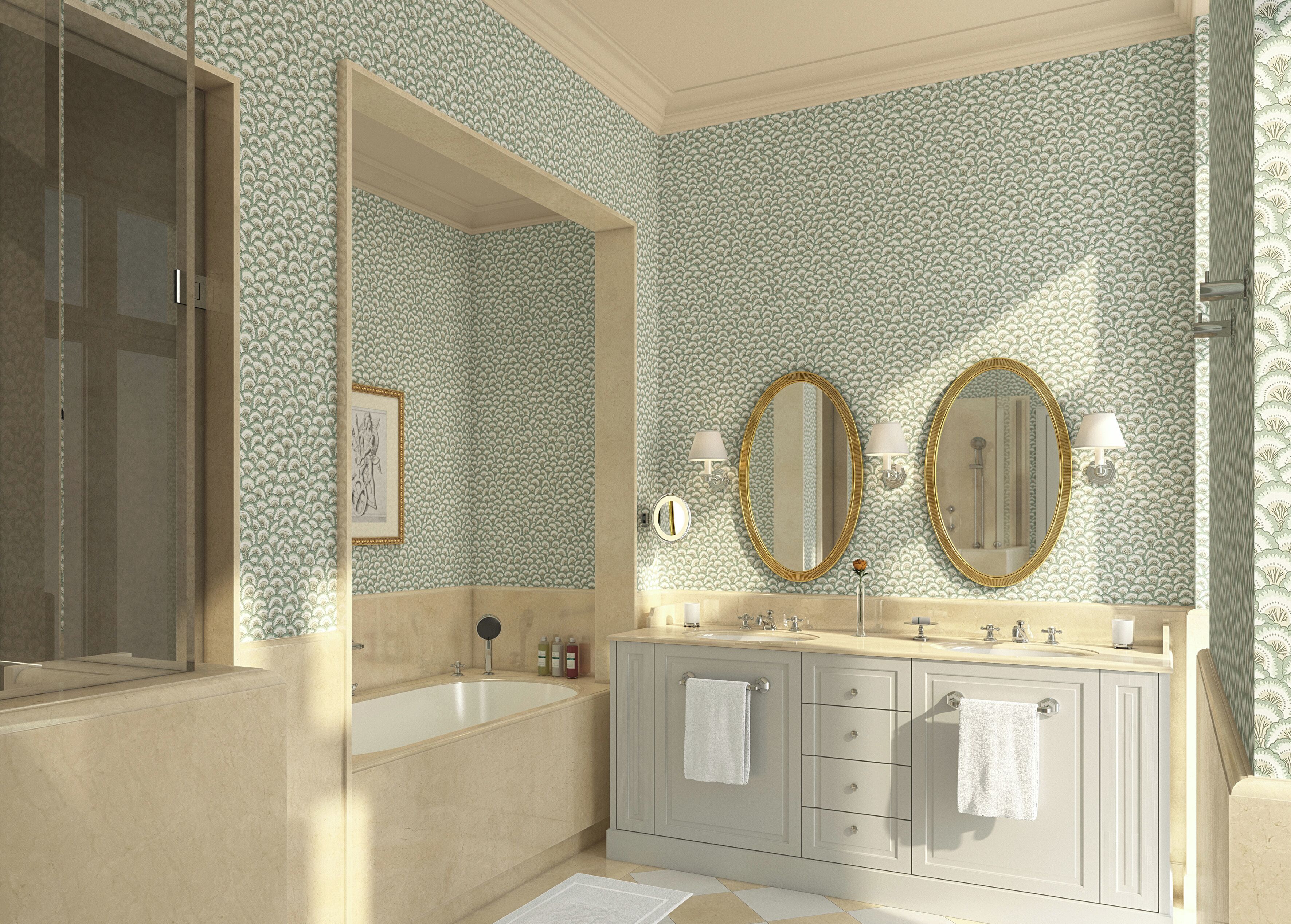 corner suite | bathroom | free toiletries, bathrobes, slippers, towels