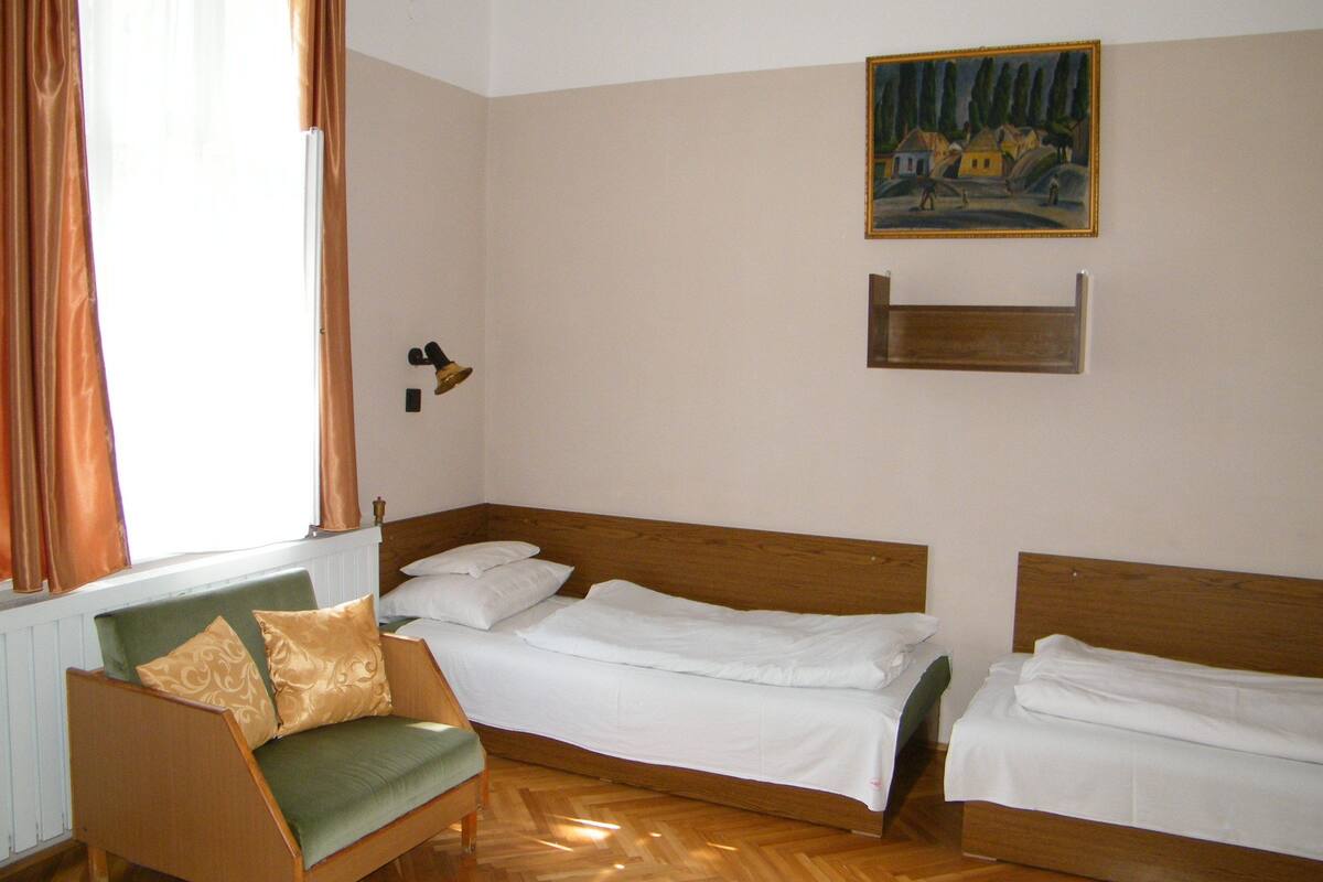 1 habitación, sistema de insonorización y tabla de planchar con plancha