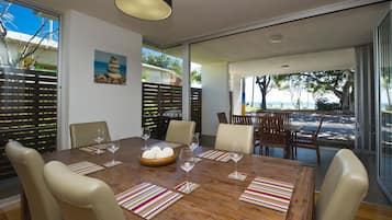 Family Apartment, 3 Bedrooms, Pool Access, Beachfront | In-room dining
