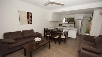 Family House, 3 Bedrooms, Pool Access, Garden View | Living area | TV, DVD player