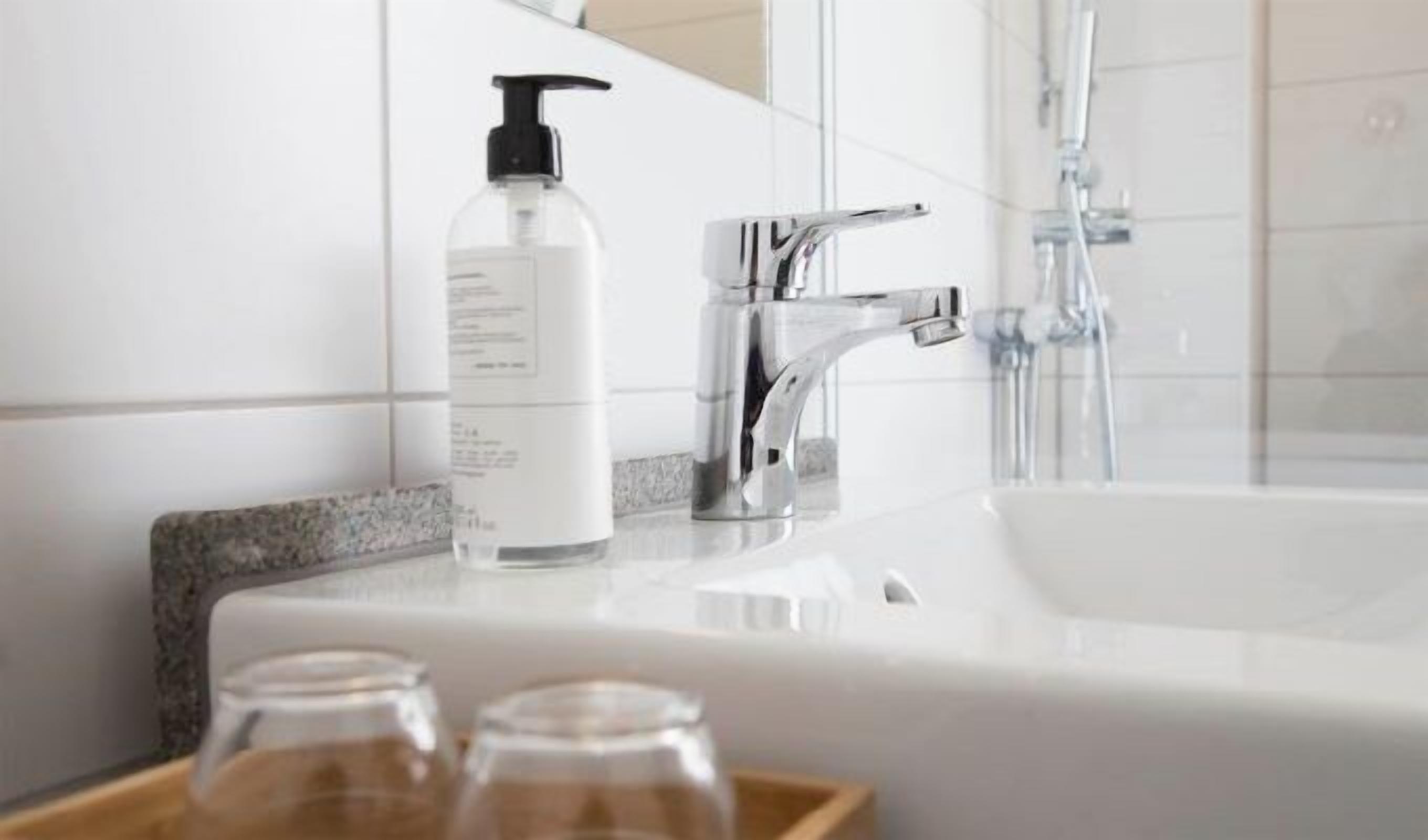 free toiletries, hair dryer, towels