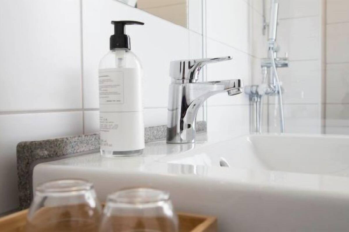 free toiletries, hair dryer, towels