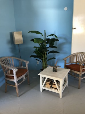 Standard-Apartment, 1 Schlafzimmer, Gartenblick, zum Garten hin | Wohnbereich