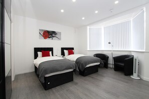 Egyptian cotton sheets, soundproofing, iron/ironing board, free WiFi
