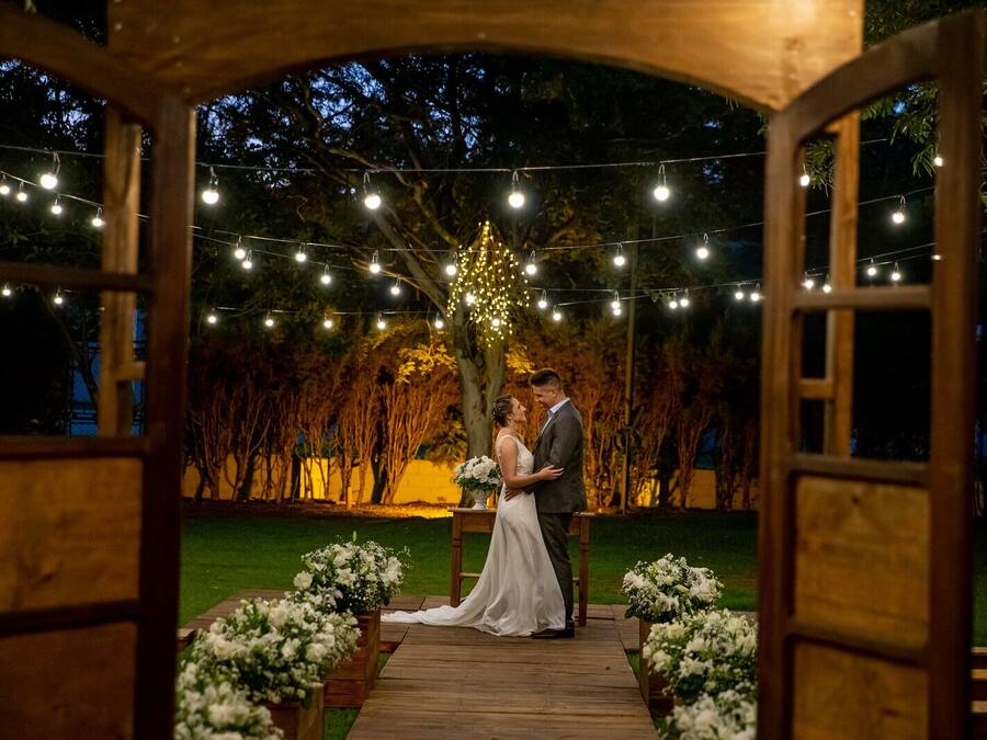 Outdoor wedding area