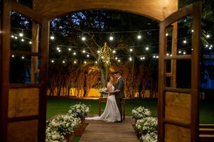Outdoor wedding area