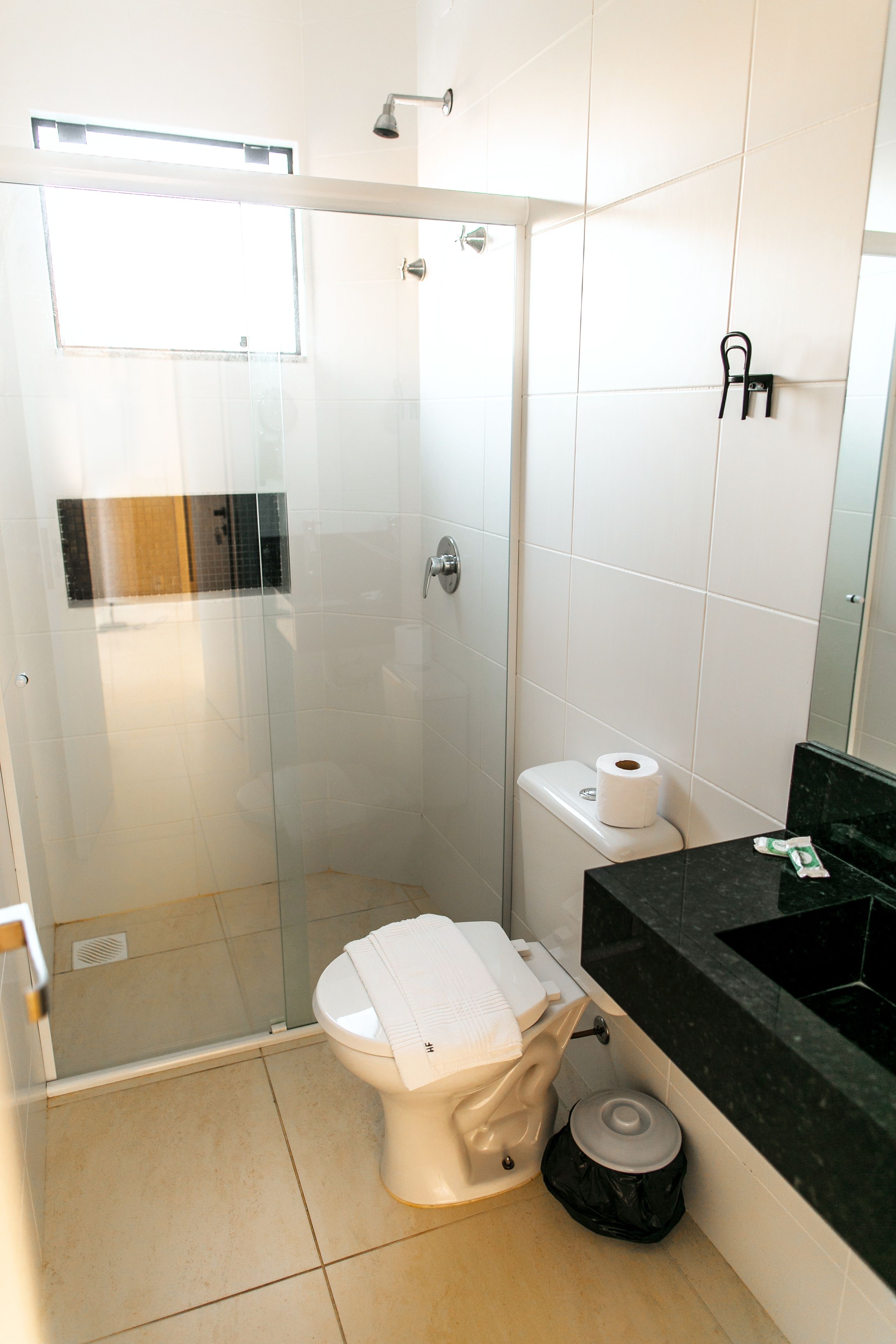 double room | bathroom | shower, free toiletries, hair dryer, towels