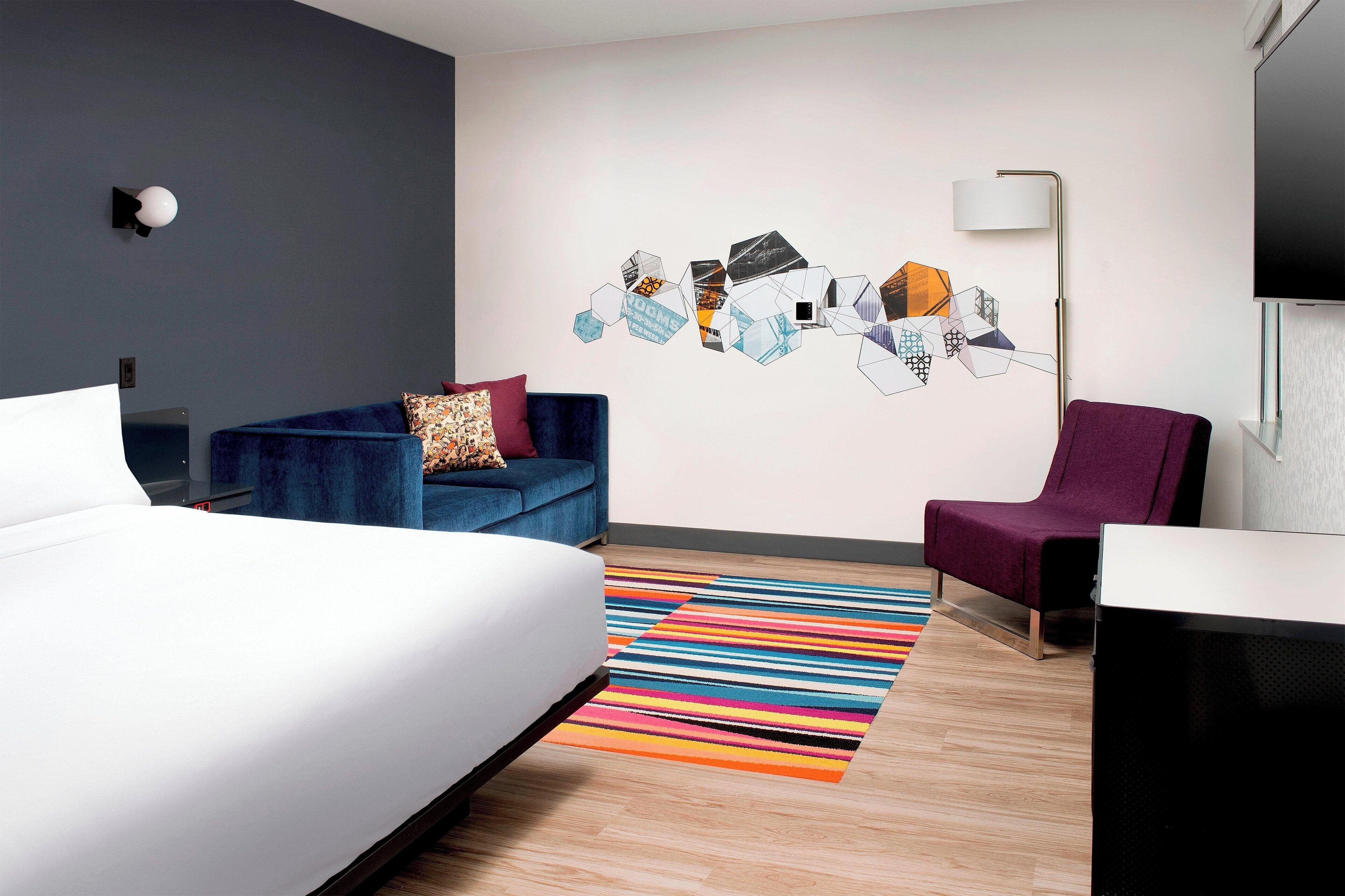 aloft, suite, 1 double bed | premium bedding, pillow-top beds, in-room safe, blackout curtains